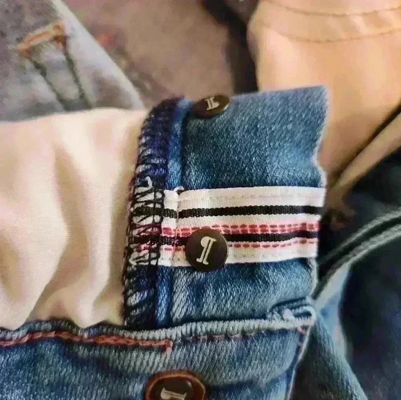 Anthropologie High Waist Flare Jeans Straight Leg size 25 Medium Dark Wash - Picture 3 of 13